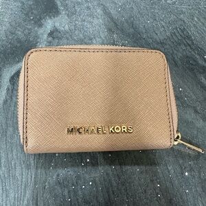 Michael Kors Tan Zip-Around Wallet